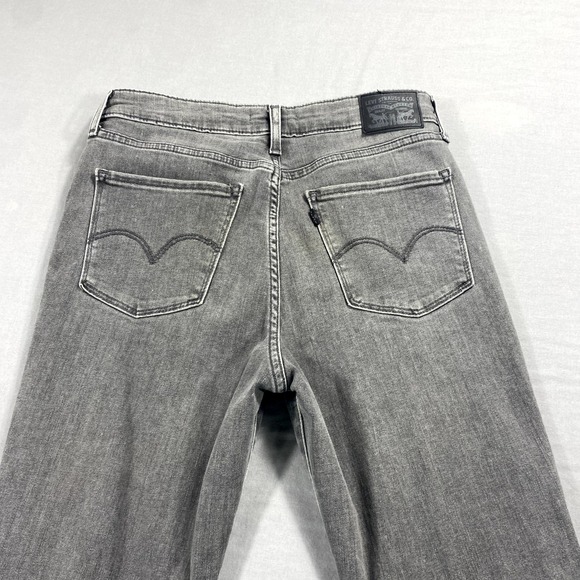 Levis 721 Jeans Womens 30 Gray Denim High Rise Skinny Stretch Boho Casual - Picture 4 of 13